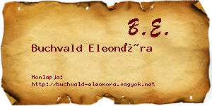 Buchvald Eleonóra névjegykártya